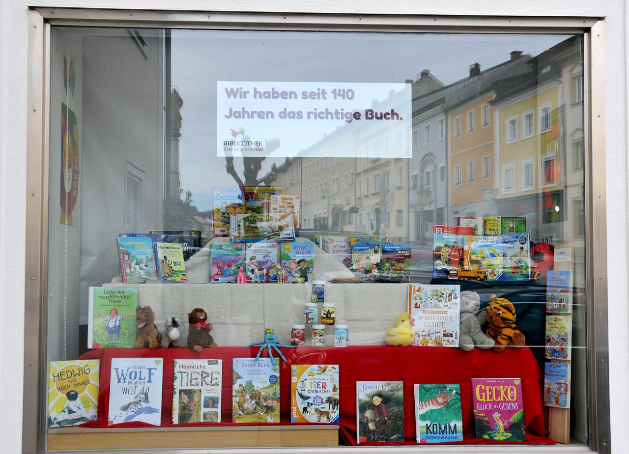 Bild von der Auslage im April